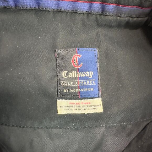 Vintage Callaway by Nordstrom Golf Windbreaker Men’s XXL Black Quarter Zip - Picture 4 of 7